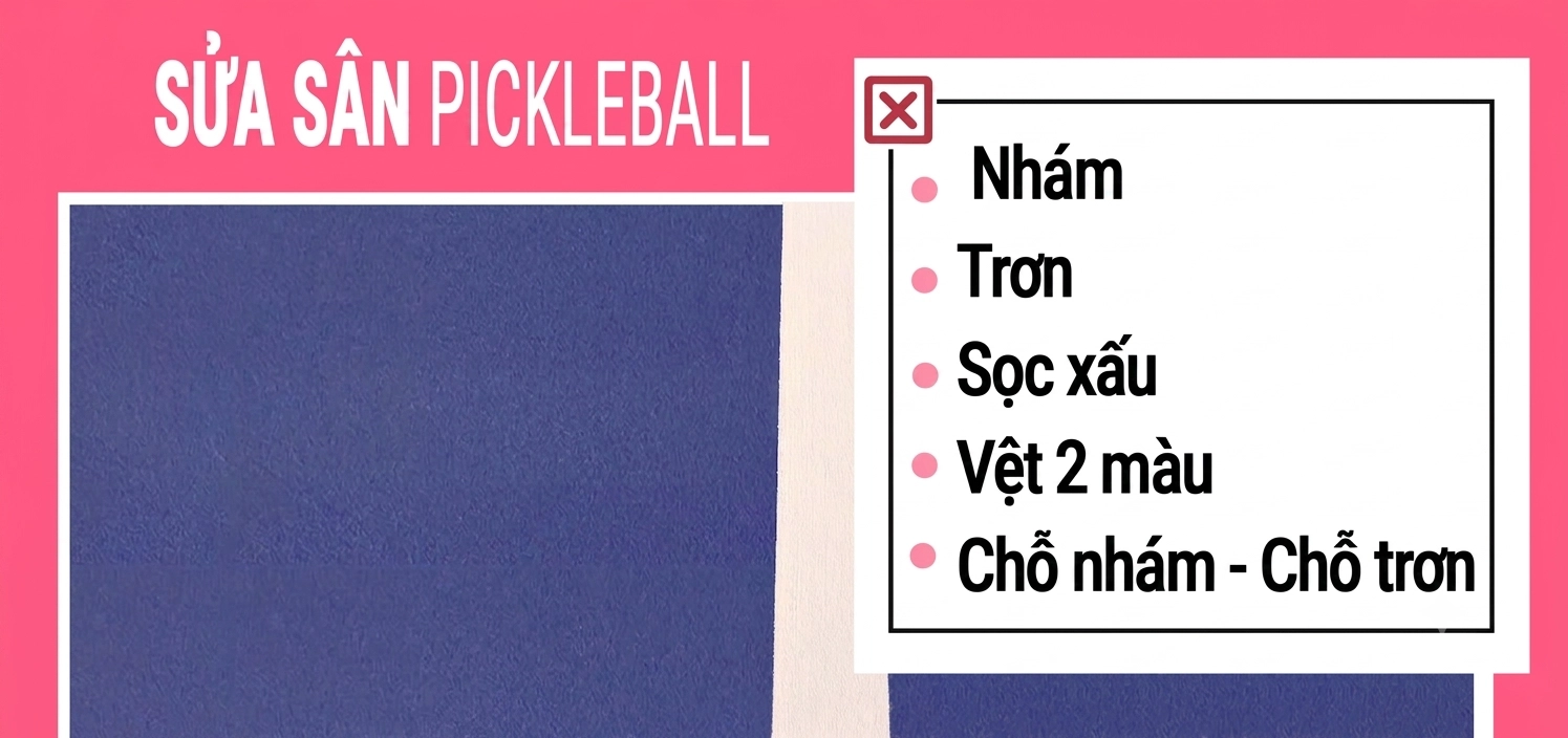 THIẾT KẾ & THI CÔNG CỤM SÂN PICKLEBALL THEO YÊU CẦU